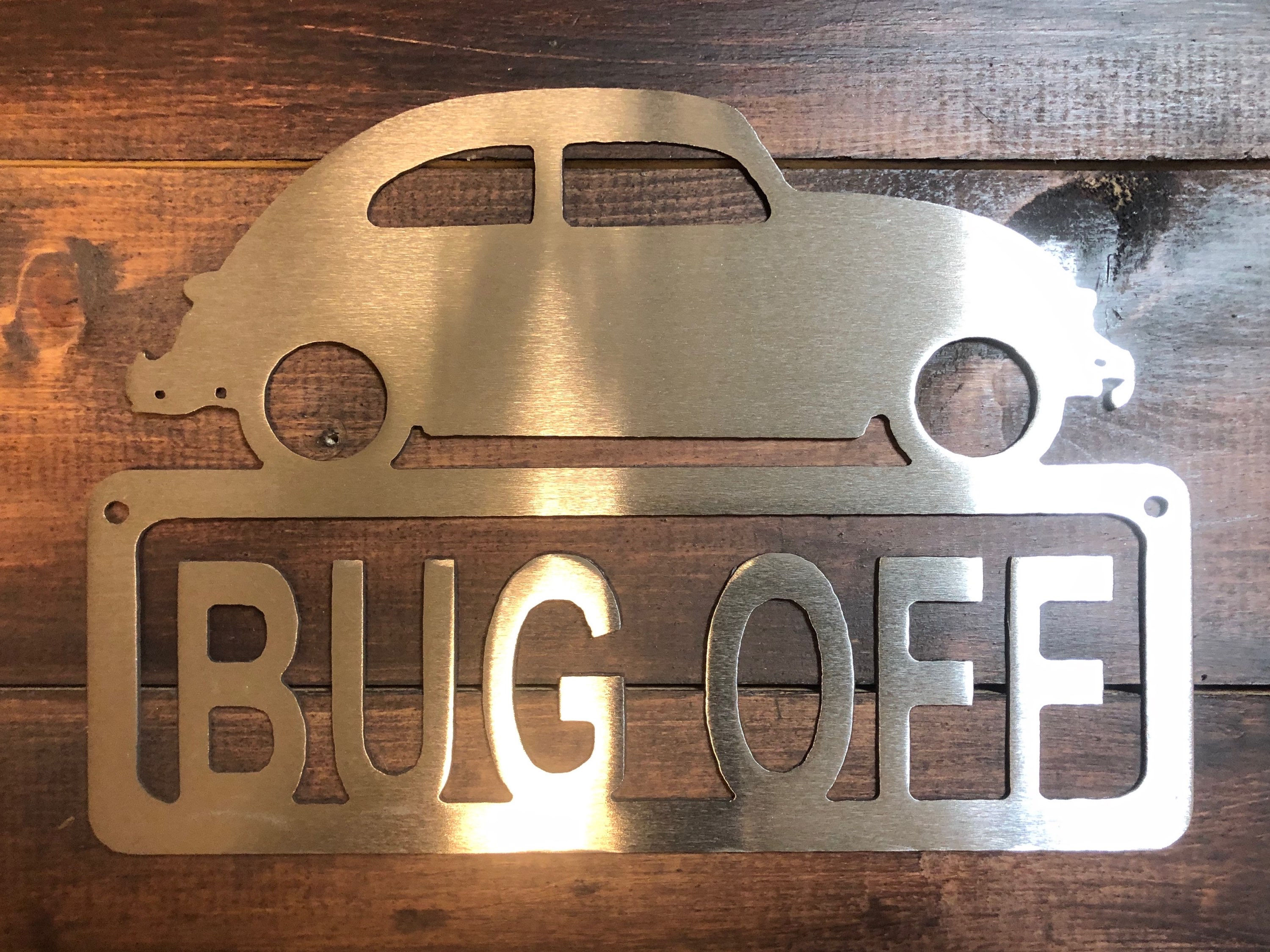 Bug Off Volkswagen Metal Art Wall Signs  (pkg. of 4 units) Item#0264