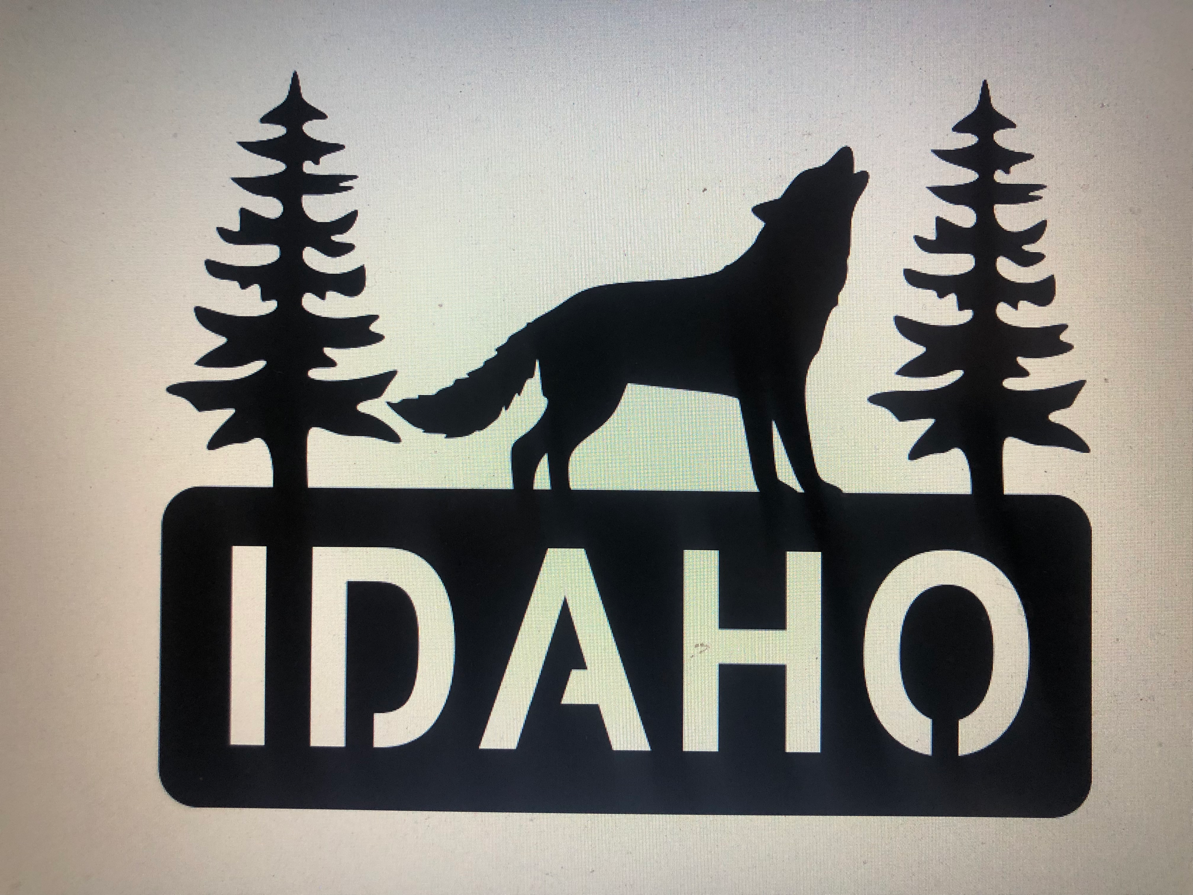 Idaho wolf in forest ( pkg of 4)
