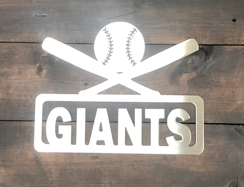 Giants Baseball Metal Art Signs ( pkg of 4 units) Item#0158 | Metal ...