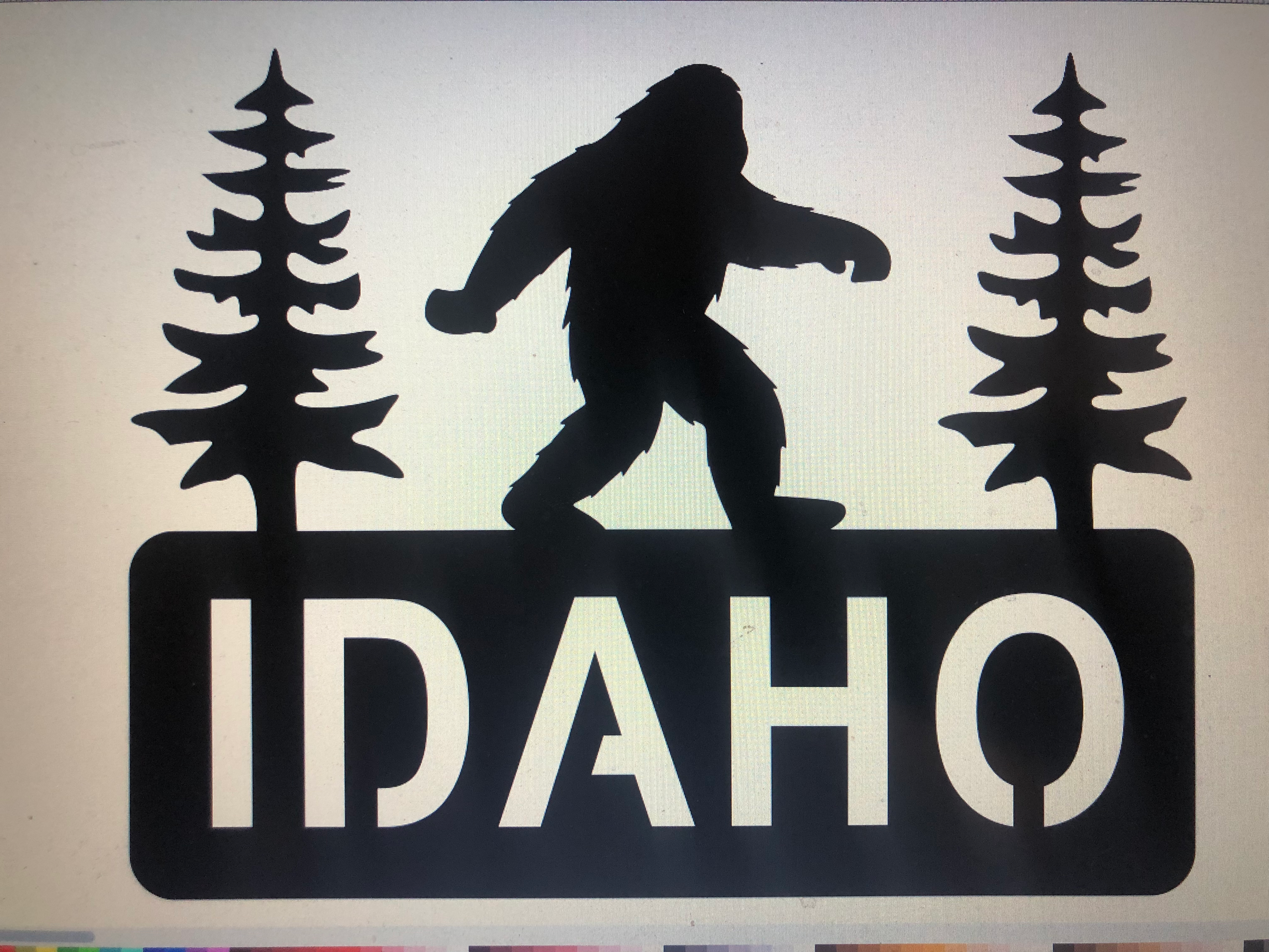 Idaho Bigfoot in Forest ( pkg of 4)