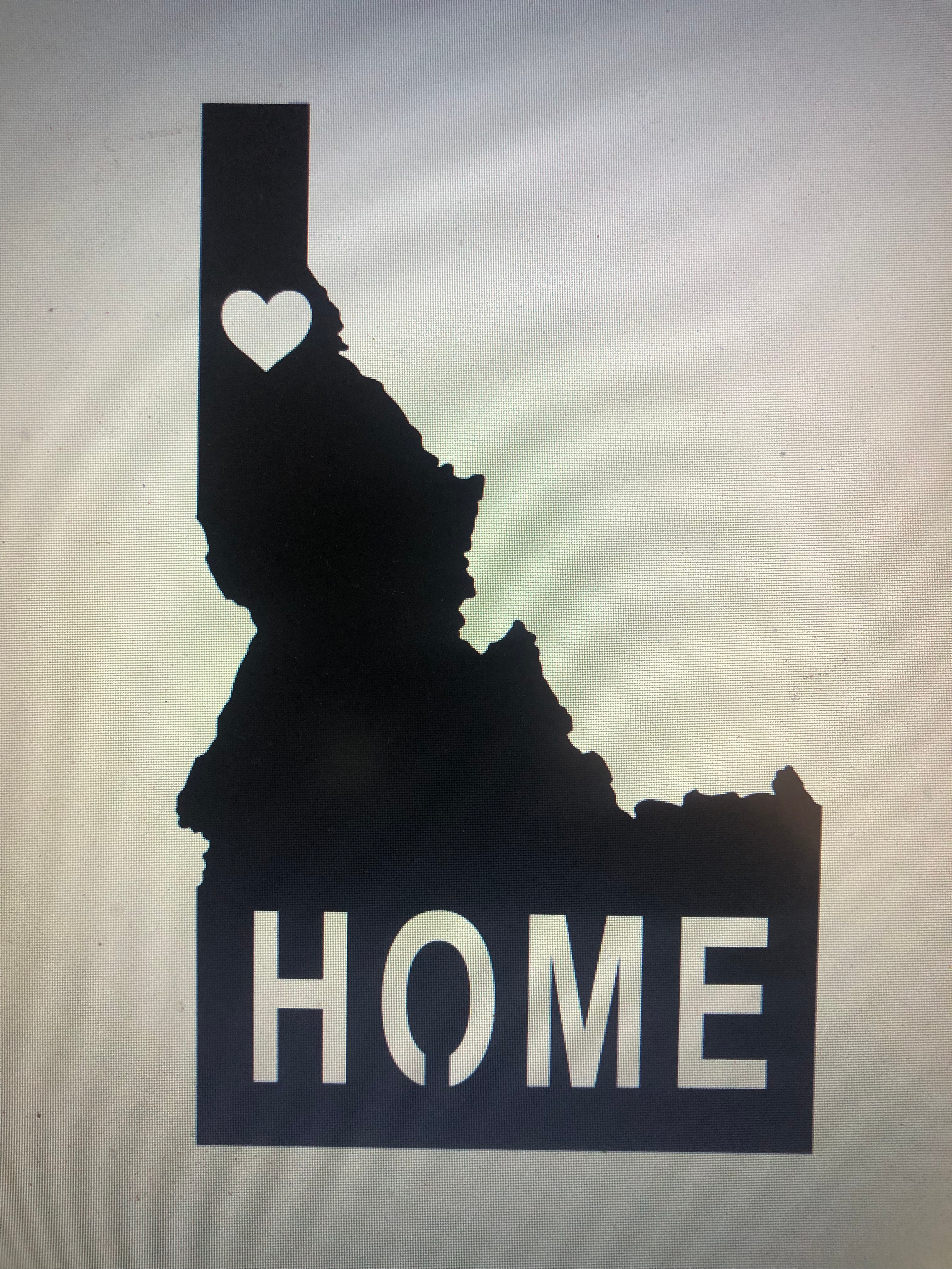 Idaho home with heart ( pkg of 4)
