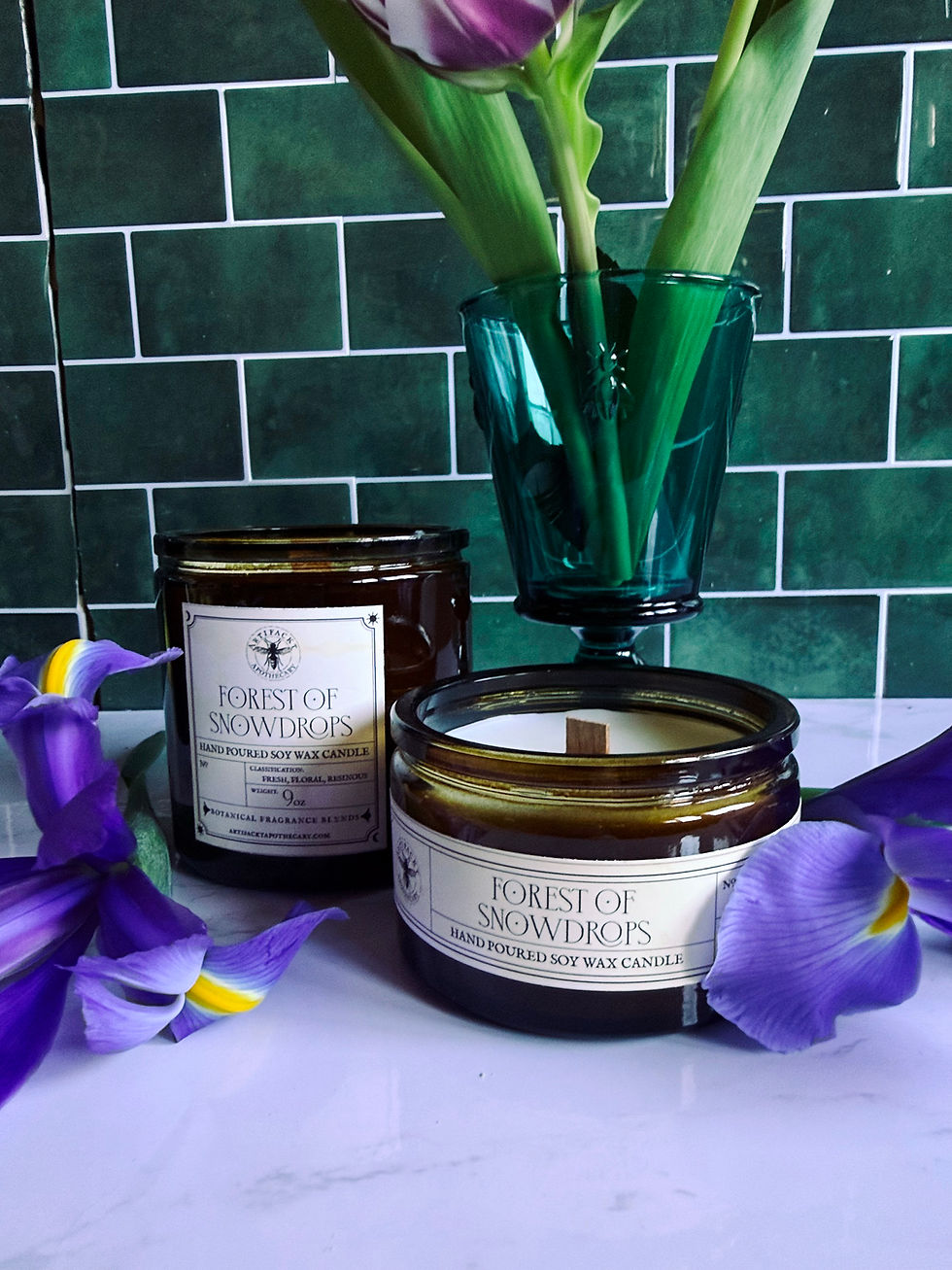 Thumbnail: Forest of Snowdrops - Handcrafted Candle - Spring Collection