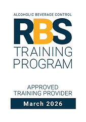 Alcoholic Beverage Control
RBS Training Program
Approved Training Provider Banner March 2026-
RBS Buddy™