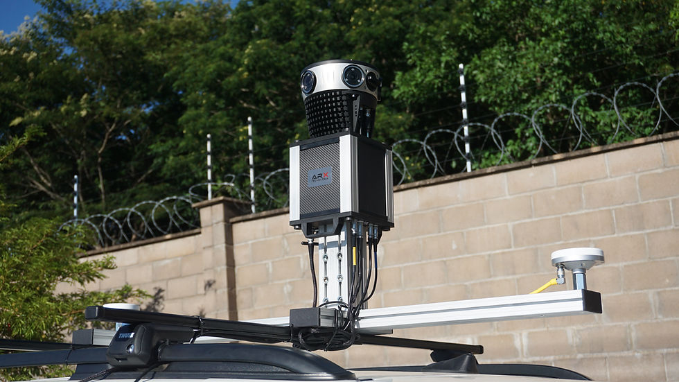 Sistema de mapeamento 360° instalado em veículo