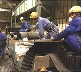 急傾斜搬送コンベヤベルトの接合