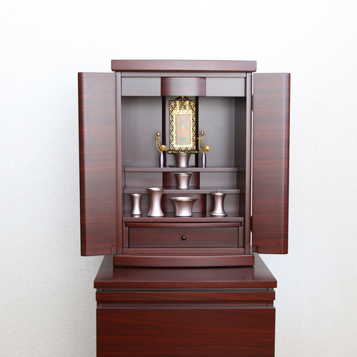 京仙18号】紫檀：高さ55 幅38 奥行30cm / 台：高さ47 幅45 奥行47cm