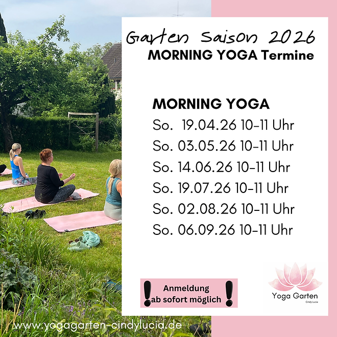 Termine für Yogastunden draußen in der Natur in Ludwigsburg