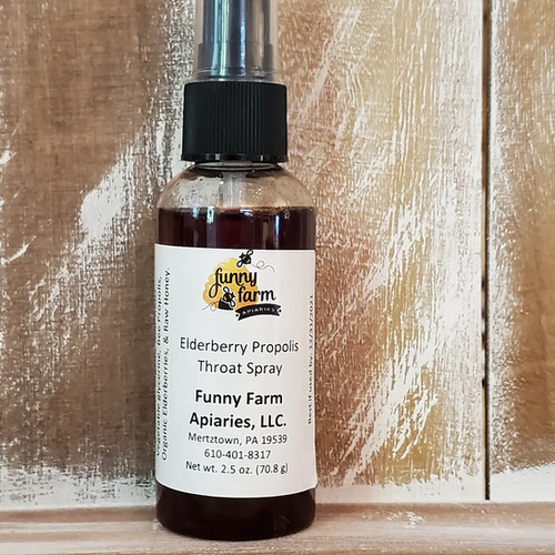 Elderberry Propolis Throat Spray Funny Farm Apiaries