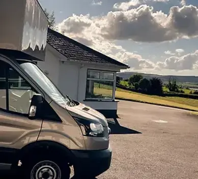 Eipic Removals van on a long distance house move from Belfast Northern Ireland to Dublin Ireland, while customer searched for a removal company
