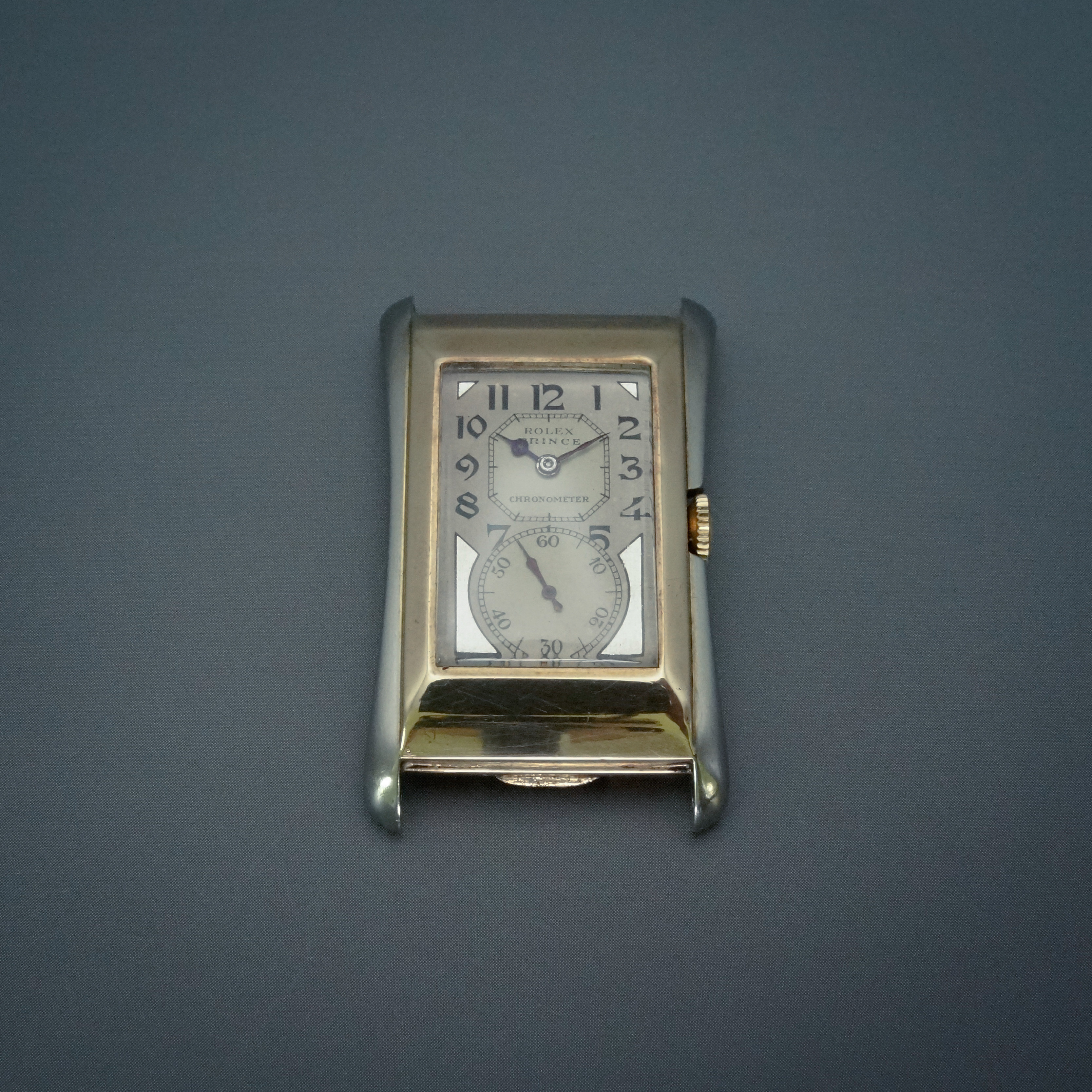 ROLEX PRINCE BRANCARD, 9K WHITE AND YELLOW GOLD, REF. 971U, circa 1930