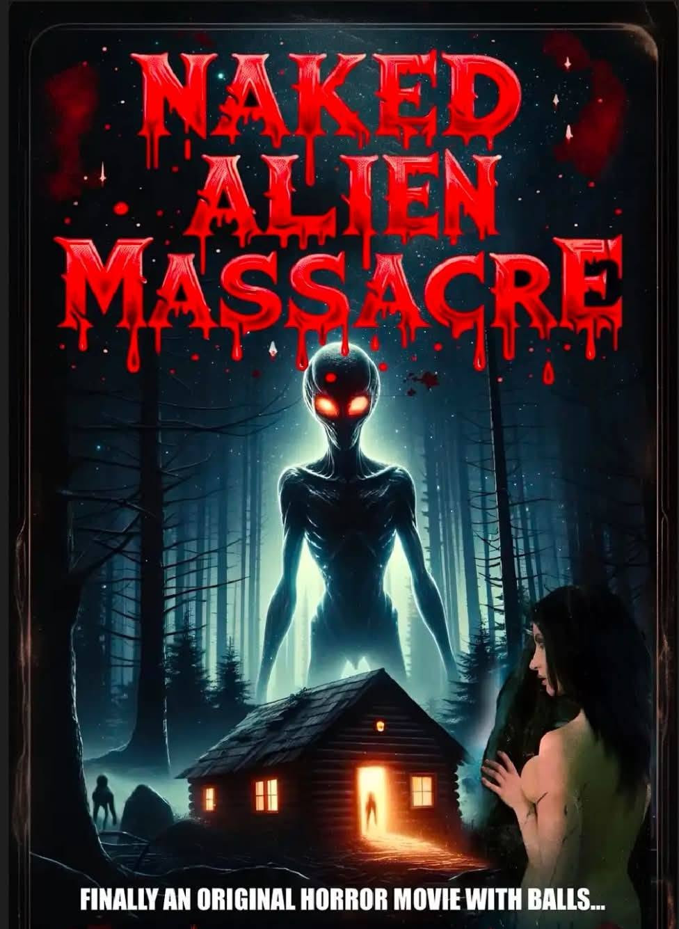 Alien at a cabin