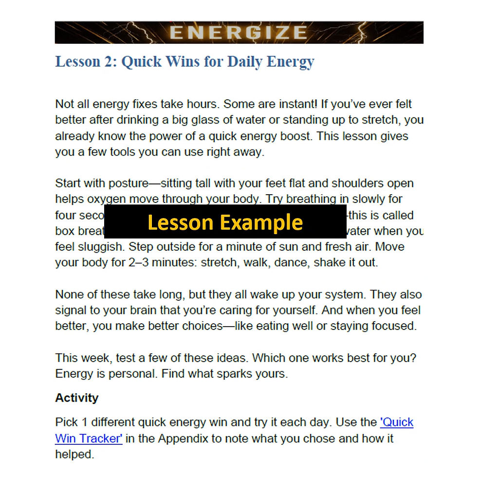 Thumbnail: Energize Guide and Workbook | 8-Lesson Digital Wellness Course