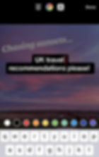 Screenshot from TikTok, showing how to add text to a video. Text reads, 'Chasing sunsets... UK travel recommendations please!'