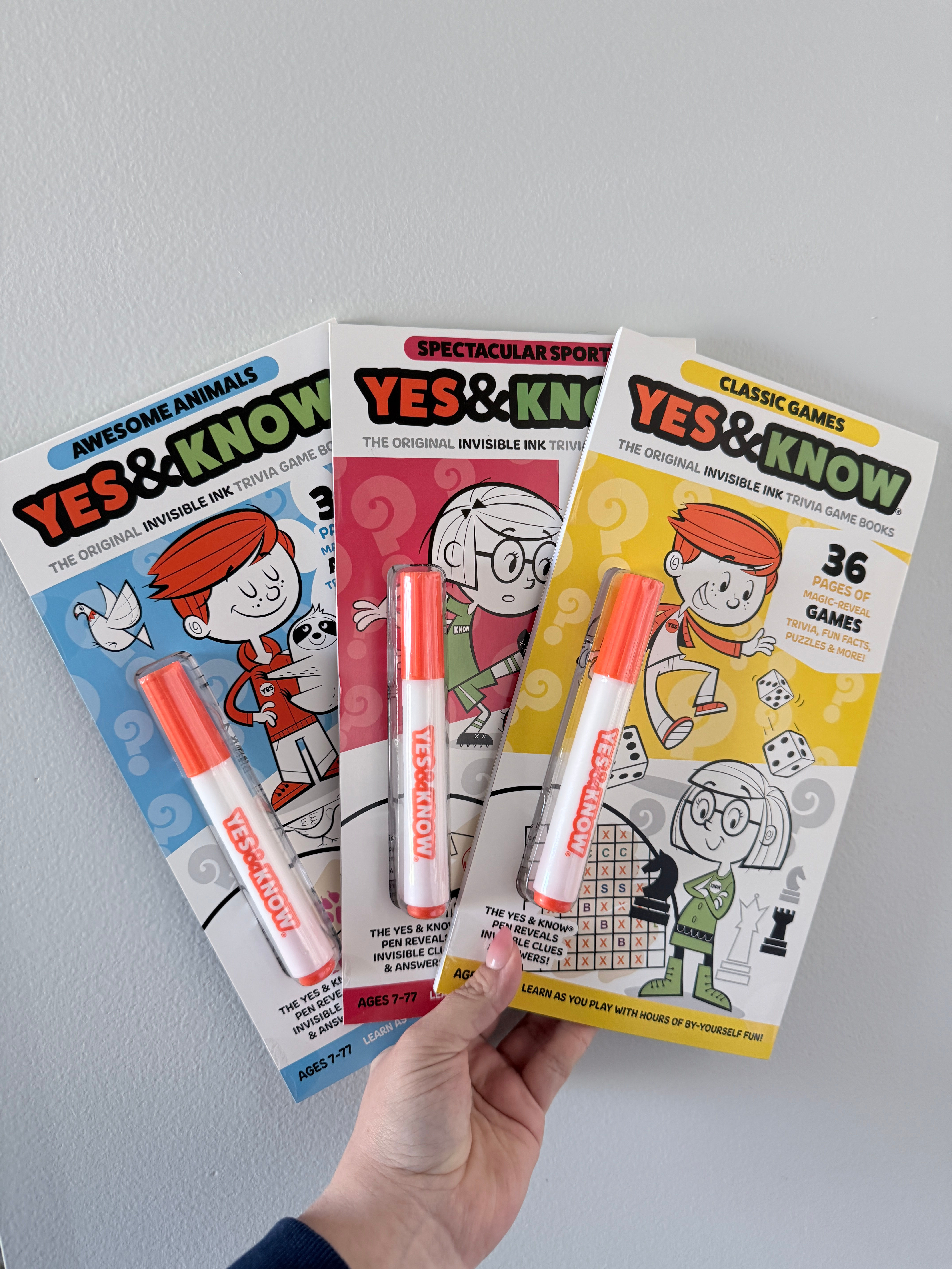 The Original Yes & Know® Invisible Ink Trivia Game Books