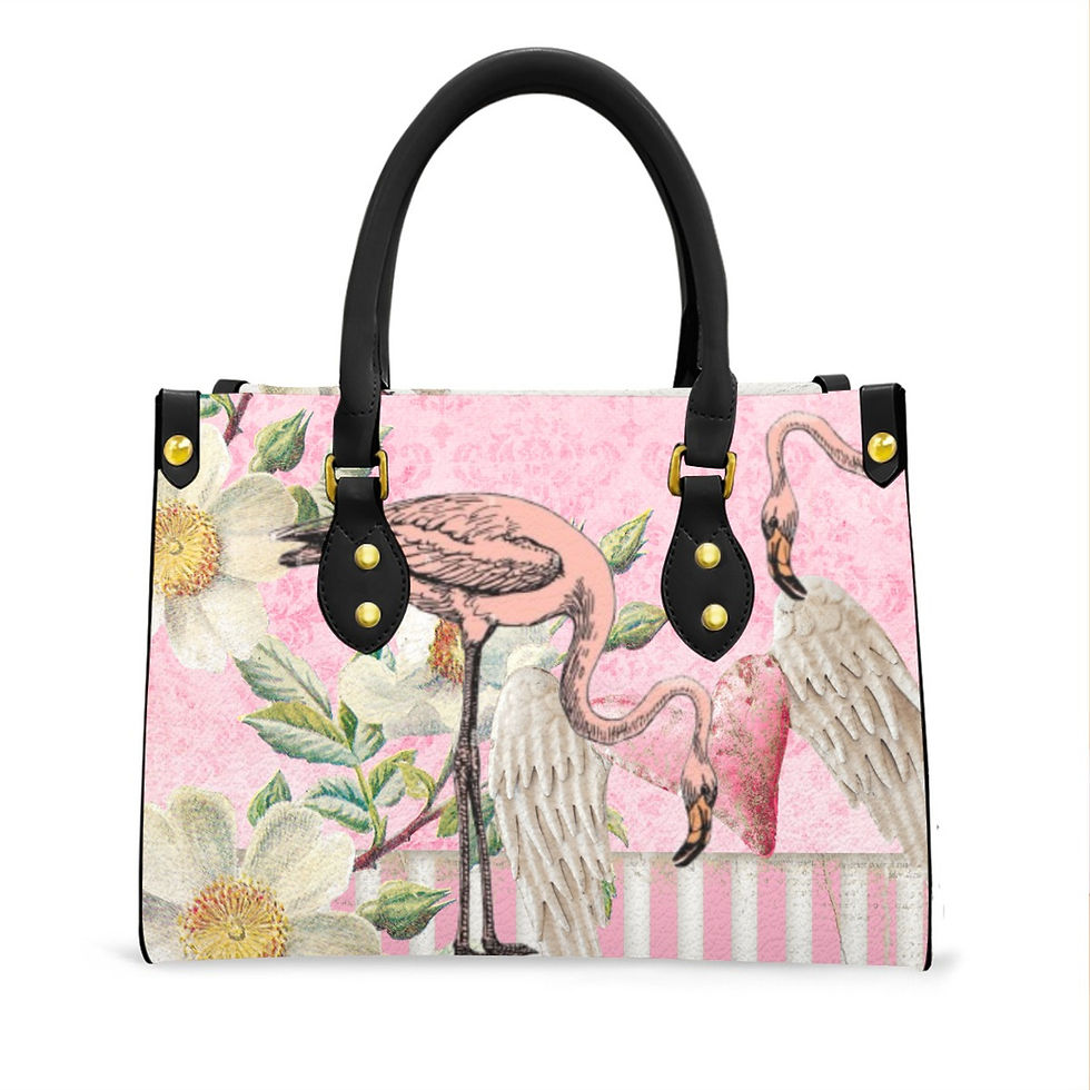 Front of the Pretty in Pink Purse from the Flock Star Collection.