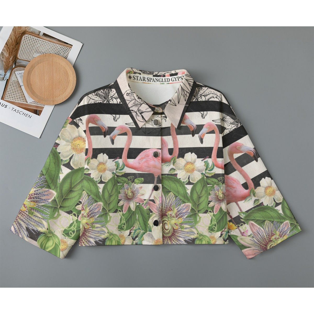 Front of the Gypsy Jailbird Jacket from the Flock Star Collection.