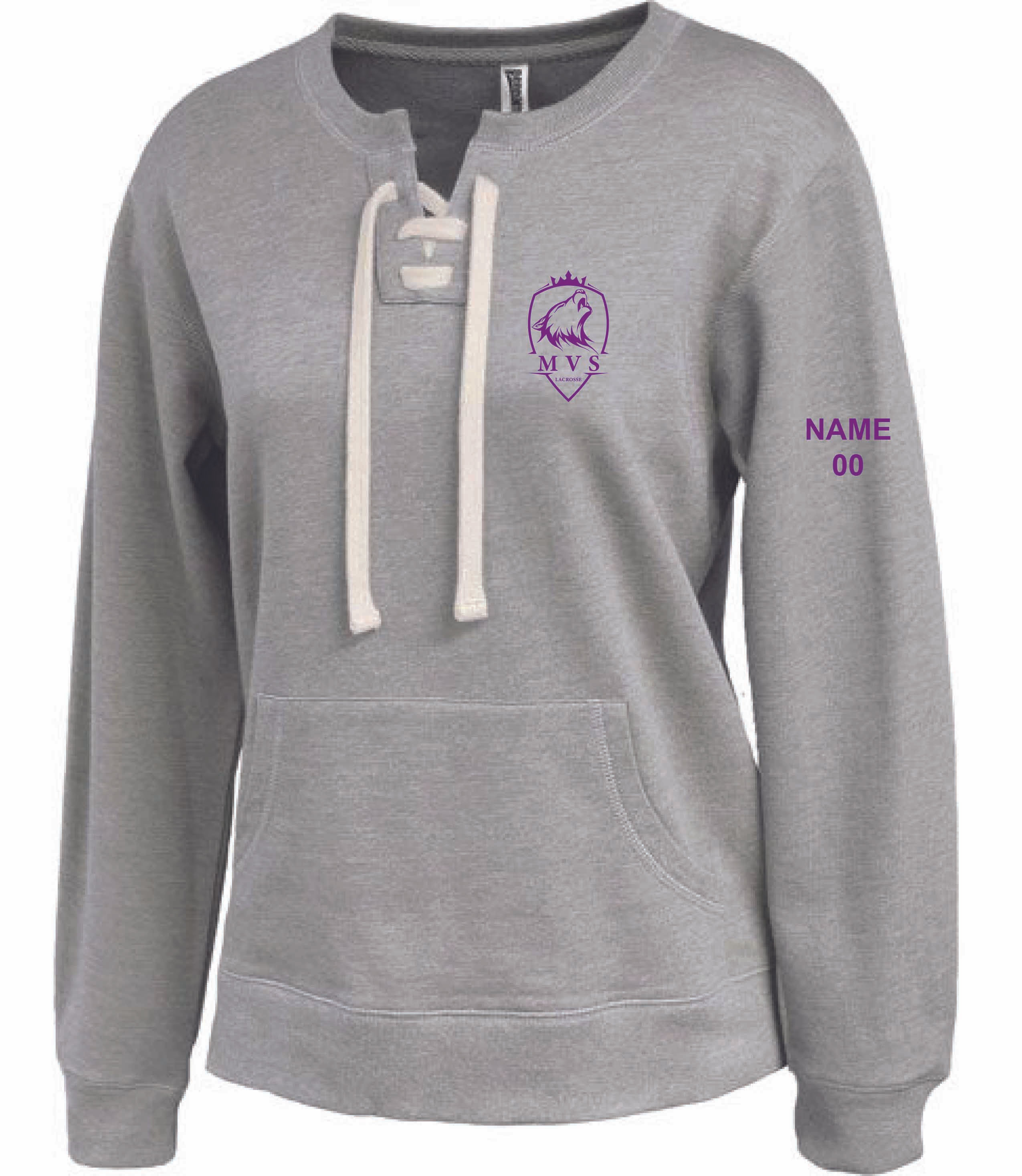 Women's lace-up crew