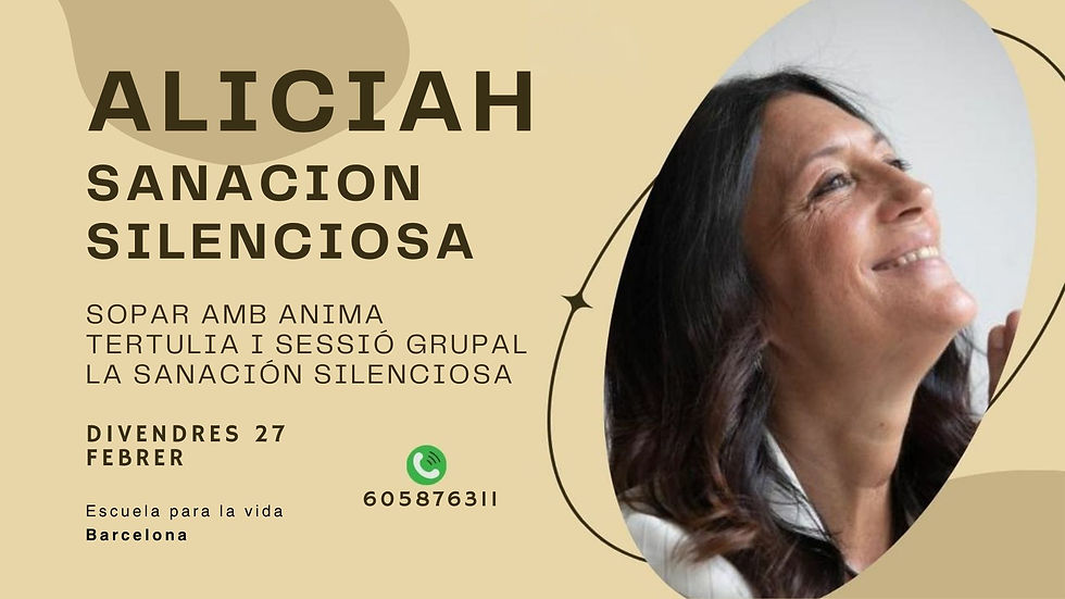 "Sopar amb Ànima" Tertúlia i Sanación Silenciosa