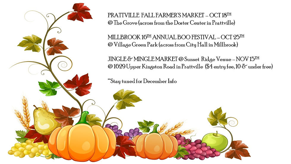 Fall Event Schedule!