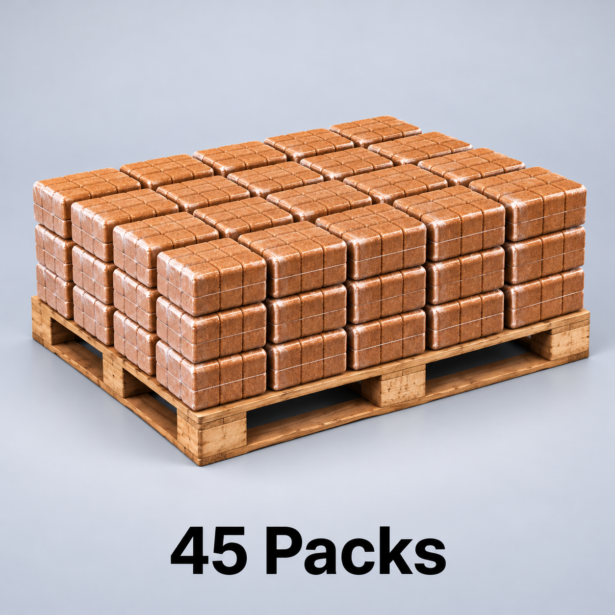 Half Pallet — 45 Packs of firewood briquettes