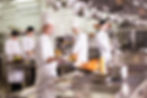 the work of the cook in the kitchen of the restaurant
