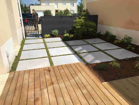 terrasse bois et dallage