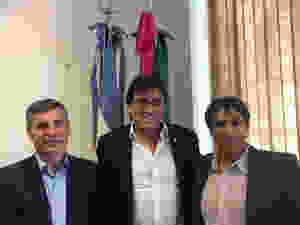 Alejandro Gorrini junto a Ruben Eslaiman y Walter Martello