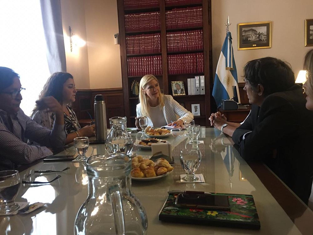 Gorrini junto a sus pares del Consorcio de Defensores del Pueblo Municipales de la Provincia de Buenos Aires, presentaron ante la vicegobernadora la misión de las Defensorías del Pueblo locales