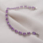 amethyst gemstones set in sterling silver bracelet