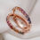 Thumbnail: Rainbow sapphire hoop earrings