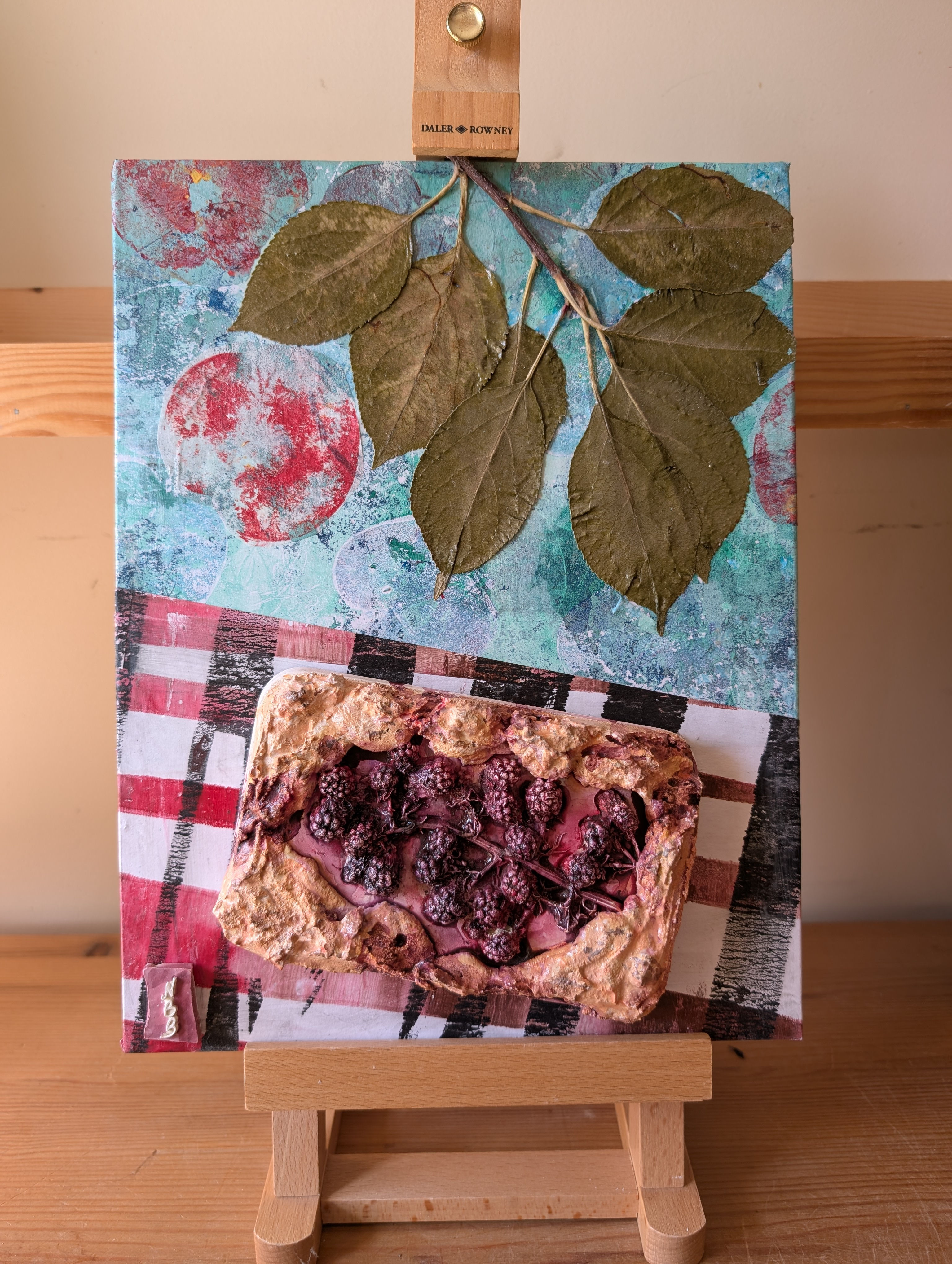 Blackberry and Apple Crumble - mixed media
