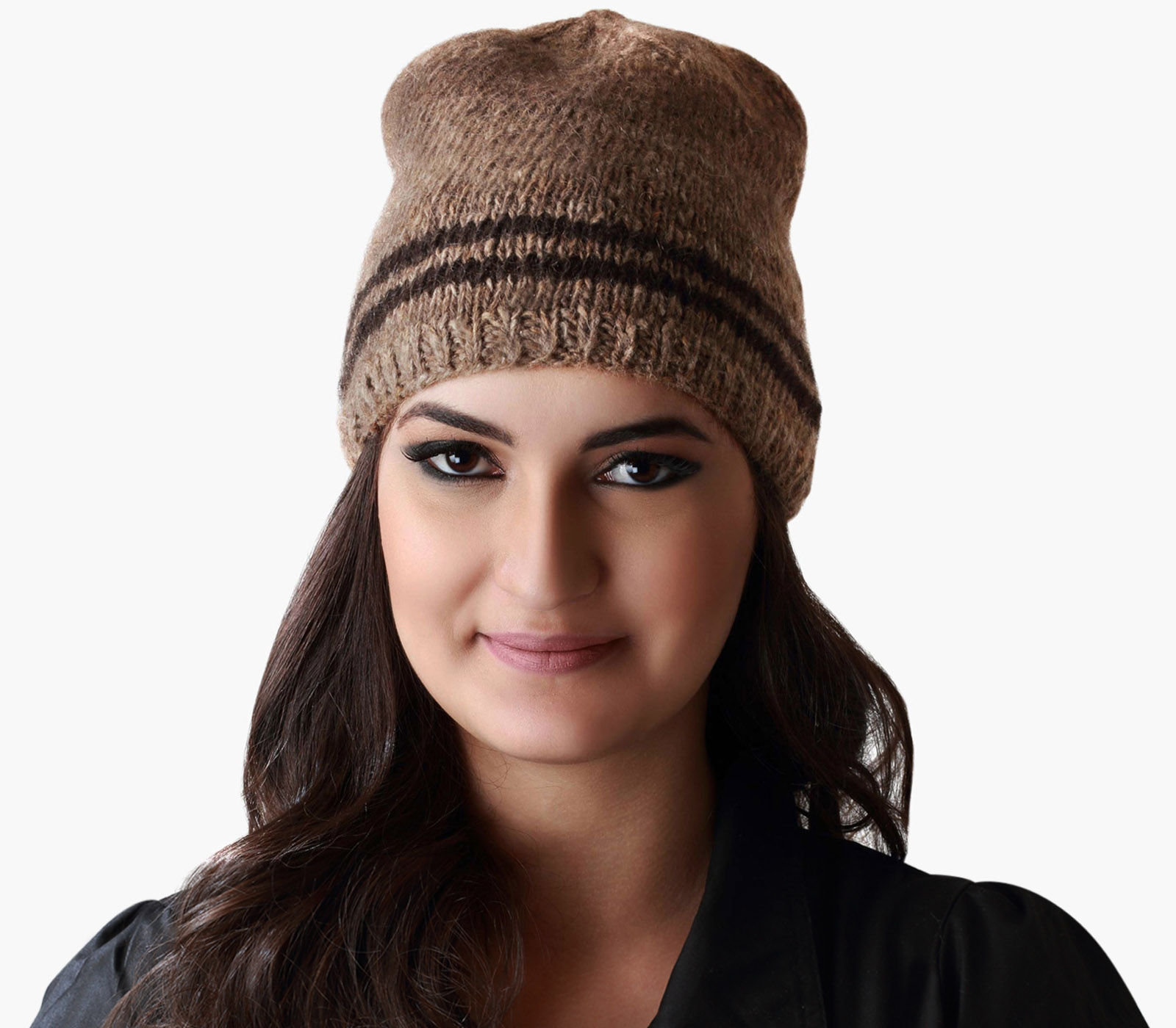 Pure Sheep Wool Hand Knitted, Choco-Fudge Caps