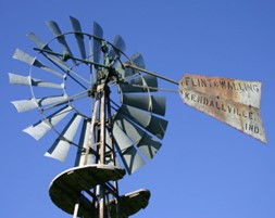 A windmill at the Mid-America Windmill Museum