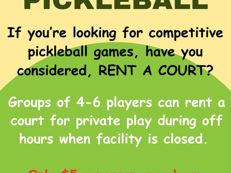 Rent a court for pickleball