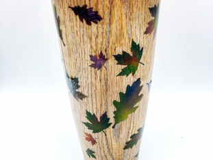 Falling Leaves Autumn Vase