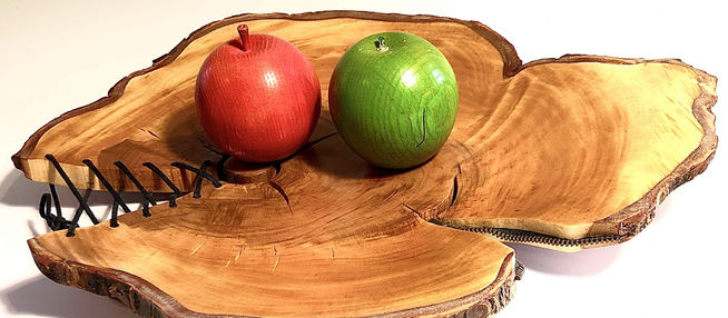 Zipper and Lace Cherry Platter