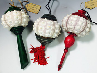 Sea Urchin Holiday Ornaments