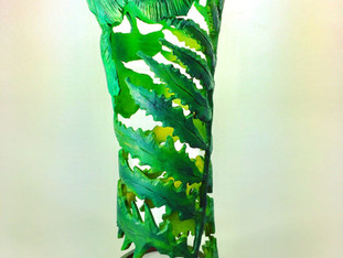 Fern and Ginkgo Vase