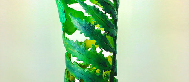 Fern and Ginkgo Vase