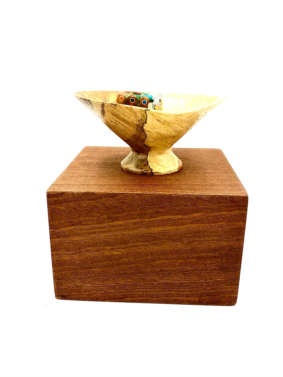 Thumbnail: Oak Burl Spice Bowl on Pedestal
