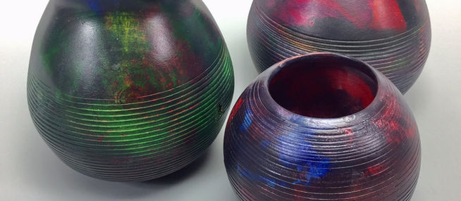 Pottery Shape Wooden Bowls