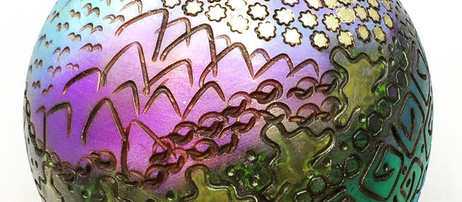 Planet Earth Wood Sphere