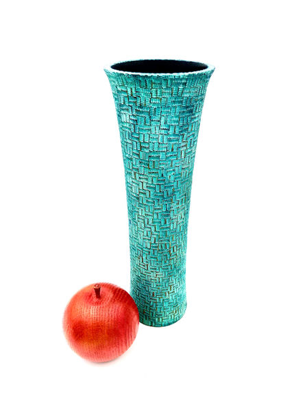 Patina and Pyrography Vase