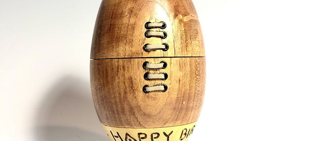 Wood Football Box