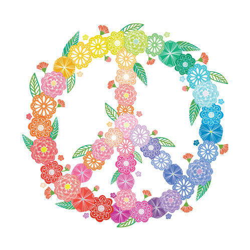 Peace Flower Power - Art Print | Emiko Rainbow