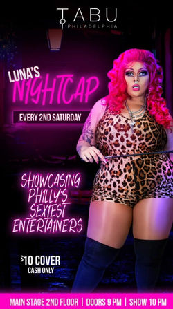 Lunas Nightcap Flyer for Tabu Philadelphia