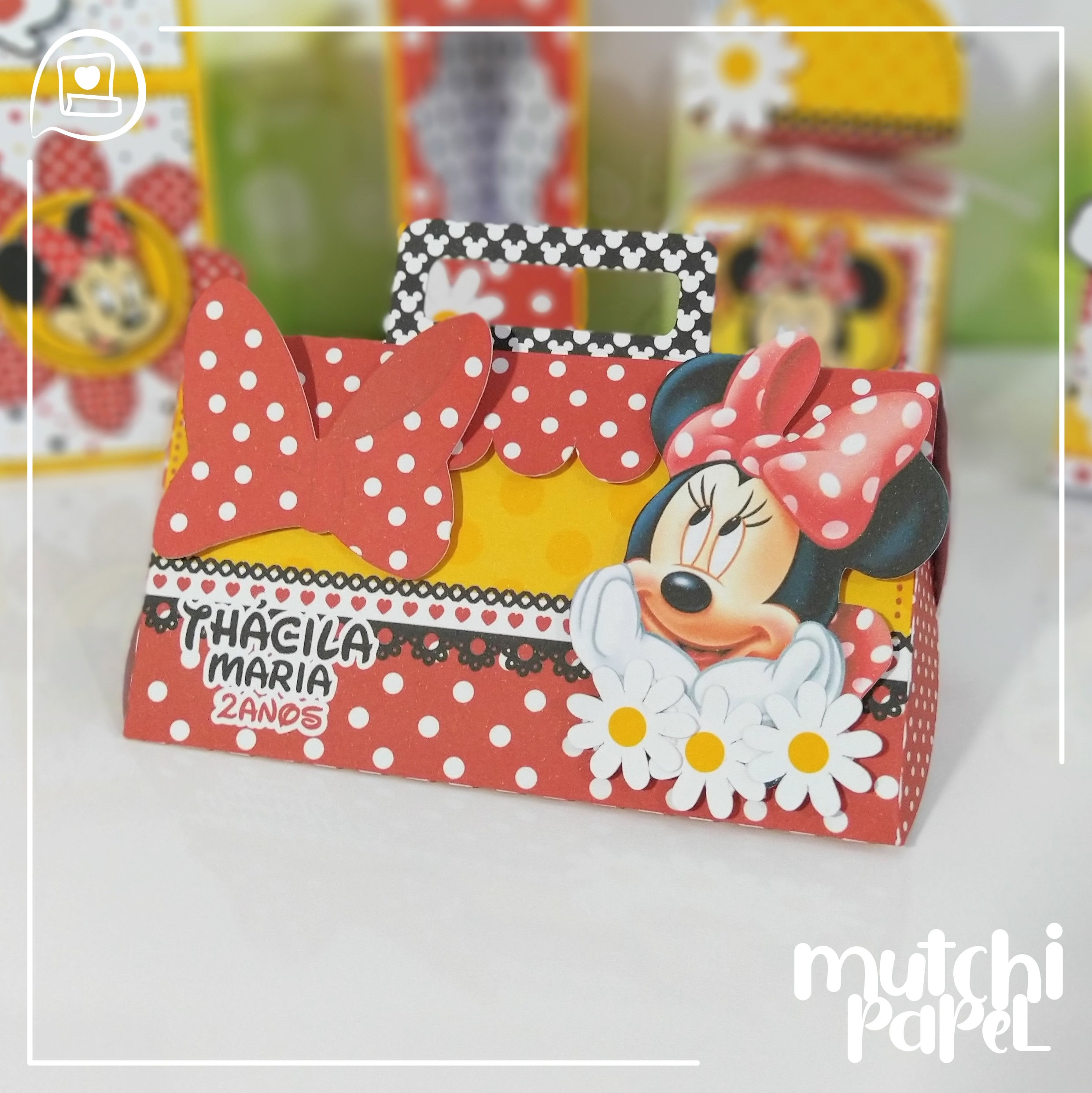 Caixa Bolsinha Larga Minnie