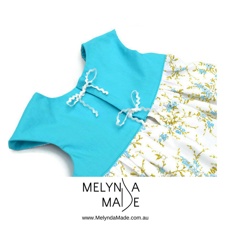 MelyndaMade Handmade Sustainable Fashion Blue Back