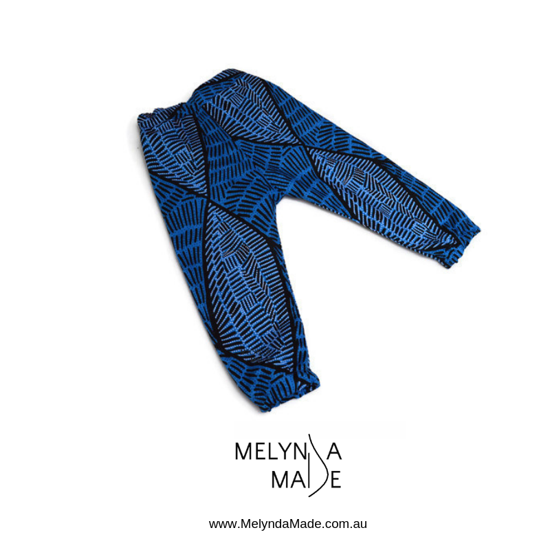 Thumbnail: MelyndaMade Handmade Indigenous Chrildren's Clothes Slouch Harems Body Painting