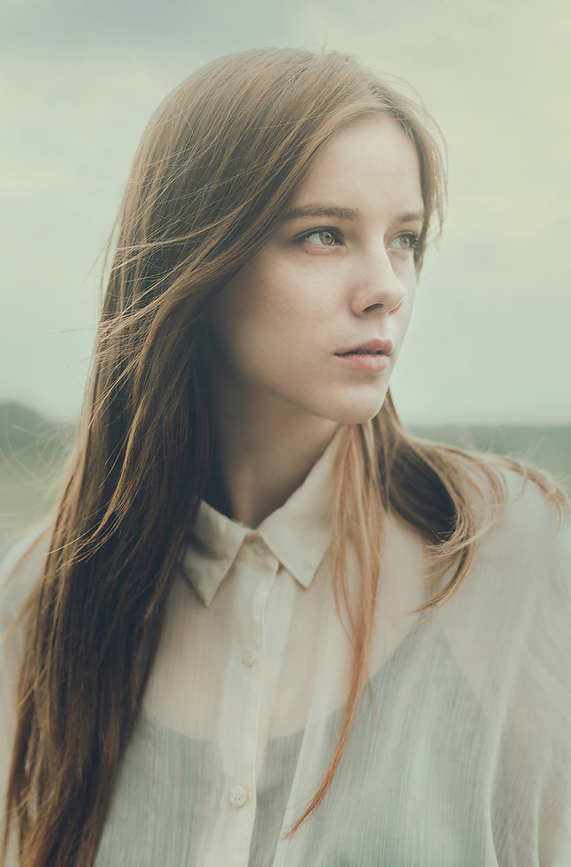 Girl Looking into Distance
